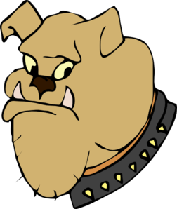 Cartoon Bulldog Head Clip Art